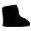 imageDREAM PAIRS Womens Faux Fur Boot Furry Snow Boot Mid Calf Boots Warm Flat Outsole Fur Lined Fashion Winter Boots FuzzyChic FantasiaBlack