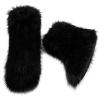 imageDREAM PAIRS Womens Faux Fur Boot Furry Snow Boot Mid Calf Boots Warm Flat Outsole Fur Lined Fashion Winter Boots FuzzyChic FantasiaBlack