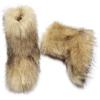 imageDREAM PAIRS Womens Faux Fur Boot Furry Snow Boot Mid Calf Boots Warm Flat Outsole Fur Lined Fashion Winter Boots FuzzyChic FantasiaTan
