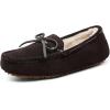 imageDREAM PAIRS Womens House Slippers Indoor Outdoor Moccasin Fuzzy Fluffy Furry Loafers Suede Leather Warm ShoesBrown02