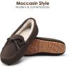 imageDREAM PAIRS Womens House Slippers Indoor Outdoor Moccasin Fuzzy Fluffy Furry Loafers Suede Leather Warm ShoesBrown02