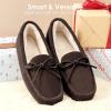 imageDREAM PAIRS Womens House Slippers Indoor Outdoor Moccasin Fuzzy Fluffy Furry Loafers Suede Leather Warm ShoesBrown02