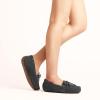 imageDREAM PAIRS Womens House Slippers Indoor Outdoor Moccasin Fuzzy Fluffy Furry Loafers Suede Leather Warm ShoesGrey02