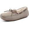 imageDREAM PAIRS Womens House Slippers Indoor Outdoor Moccasin Fuzzy Fluffy Furry Loafers Suede Leather Warm ShoesSand02