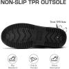 imageDREAM PAIRS Womens Winter Snow Boots FuzzyChic Bow Genuine Suede Leather Faux Fur Lining Memory Foam Warm Winter Short Booties for Outdoor IndoorBlack