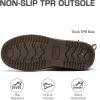 imageDREAM PAIRS Womens Winter Snow Boots FuzzyChic Bow Genuine Suede Leather Faux Fur Lining Memory Foam Warm Winter Short Booties for Outdoor IndoorTaupe