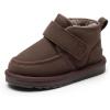 imageDREAM PAIRS Boys Boots Kids Girls Winter Warm Faux Fur Walking Ankle Boots FuzzyGo Kids Cozy Tap for ToddlerLittle KidBrown