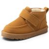 imageDREAM PAIRS Boys Boots Kids Girls Winter Warm Faux Fur Walking Ankle Boots FuzzyGo Kids Cozy Tap for ToddlerLittle KidChestnut