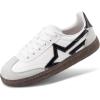 imageDREAM PAIRS Boys Girls Sneakers Retro Classic Casual Tennis Shoes Lightweight School Walking Low Top Lace Up Footwear for LittleBig KidWhite