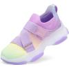 imageDREAM PAIRS Kids Sneakers Girls SlipOn Shoes ZStrap Colorful Jelly Sole Walking ShoesRainbowPurple