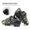 imageDREAM PAIRS Boys Girls Soccer Cleats Kids Football Shoes for LittleBig Kid SDSO2307KBlackNeon Green