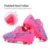 imageDREAM PAIRS Boys Girls Soccer Cleats Kids Football Shoes for LittleBig Kid SDSO2307KHot PinkRoyal Blue