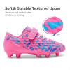 imageDREAM PAIRS Boys Girls Soccer Cleats Kids Football Shoes for LittleBig Kid SDSO2307KHot PinkRoyal Blue