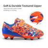 imageDREAM PAIRS Boys Girls Soccer Cleats Kids Football Shoes for LittleBig Kid SDSO2307KOrangeBlue