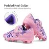 imageDREAM PAIRS Boys Girls Soccer Cleats Kids Football Shoes for LittleBig Kid SDSO2307KPinkPurple