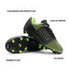 imageDREAM PAIRS Boys Girls Soccer Cleats Youth Firm Groud Athletic Outdoor Trainning Football Shoes for LittleBig KidBlackNeon Green