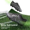 imageDREAM PAIRS Boys Girls Soccer Cleats Youth Firm Groud Baseball Cleats Sport Athletic Outdoor Trainning Football Shoes for LittleBig KidBlackDarkGreyWhite