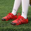 imageDREAM PAIRS Boys Girls Soccer Cleats Youth Firm Groud Baseball Cleats Sport Athletic Outdoor Trainning Football Shoes for LittleBig KidRedBlackSilver