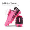 imageDREAM PAIRS Boys Girls Soccer Football Cleats Shoes for LittleBig KidFuchsiaBlack