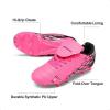 imageDREAM PAIRS Boys Girls Soccer Football Cleats Shoes for LittleBig KidFuchsiaBlack