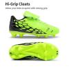 imageDREAM PAIRS Boys Girls Soccer Football Cleats Shoes for LittleBig KidNeonGreenBlack