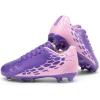 imageDREAM PAIRS Boys Girls Soccer Football Cleats Shoes for LittleBig KidPurplePink