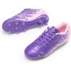 imageDREAM PAIRS Boys Girls Soccer Football Cleats Shoes for LittleBig KidPurplePink