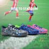 imageDREAM PAIRS Boys Girls Turf Indoor Soccer Shoes Lace Up Cleats for LittleBig KidGreyRoyalBlue