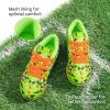 imageDREAM PAIRS Boys Girls Turf Indoor Soccer Shoes Lace Up Cleats for LittleBig KidNeon Green
