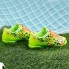 imageDREAM PAIRS Boys Girls Turf Indoor Soccer Shoes Lace Up Cleats for LittleBig KidNeon Green