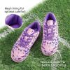 imageDREAM PAIRS Boys Girls Turf Indoor Soccer Shoes Lace Up Cleats for LittleBig KidPinkPurple