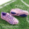 imageDREAM PAIRS Boys Girls Turf Indoor Soccer Shoes Lace Up Cleats for LittleBig KidPinkPurple