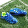 imageDREAM PAIRS Boys Girls Turf Indoor Soccer Shoes Lace Up Cleats for LittleBig KidRoyalBlueNeonGreen