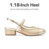 imageDREAM PAIRS Girls Dress Shoes Slingback Heels Round Toe Pump for Little Big Kids Flower Party Wedding PrincessGold