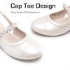 imageDREAM PAIRS Girls Dress Shoes Slingback Heels Round Toe Pump for Little Big Kids Flower Party Wedding PrincessIvory