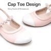 imageDREAM PAIRS Girls Dress Shoes Slingback Heels Round Toe Pump for Little Big Kids Flower Party Wedding PrincessPinkWhite