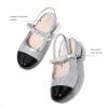 imageDREAM PAIRS Girls Dress Shoes Slingback Heels Round Toe Pump for Little Big Kids Flower Party Wedding PrincessSilverBlack