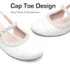 imageDREAM PAIRS Girls Dress Shoes Slingback Heels Round Toe Pump for Little Big Kids Flower Party Wedding PrincessWhitePearl