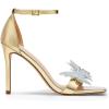 imageDREAM PAIRS Lace Up High Heels Stilletos Gladiator Open Square Toe Fashion Dressy Wedding Bridal Pumps SandalsGoldpat