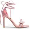 imageDREAM PAIRS Lace Up High Heels Stilletos Gladiator Open Square Toe Fashion Dressy Wedding Bridal Pumps SandalsPinkpu