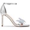 imageDREAM PAIRS Lace Up High Heels Stilletos Gladiator Open Square Toe Fashion Dressy Wedding Bridal Pumps SandalsSilvermetallic