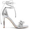imageDREAM PAIRS Lace Up High Heels Stilletos Gladiator Open Square Toe Fashion Dressy Wedding Bridal Pumps SandalsSilverpat