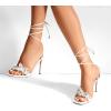 imageDREAM PAIRS Lace Up High Heels Stilletos Gladiator Open Square Toe Fashion Dressy Wedding Bridal Pumps SandalsWhitepu