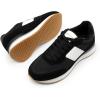 imageDREAM PAIRS Women Fashion Sneakers Walking Tennis Sports Athletic Comfortable Lightweight Running Lace Up Retro Classic Casual SneakerBlack
