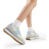 imageDREAM PAIRS Women Fashion Sneakers Walking Tennis Sports Athletic Comfortable Lightweight Running Lace Up Retro Classic Casual SneakerWhiteBlue