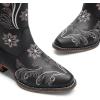 imageDREAM PAIRS Womens Cowboy Cowgirl Western Mid Calf Boots Square Toe Embroidered Stitched Pull On Country Boots with Low Chunky HeelBlack