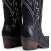 imageDREAM PAIRS Womens Cowboy Knee High Boots Comfortable Pull On Side Zipper Chunky Heel Embroidered Western Cowgirl Boots Retro Tall BootBlack