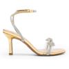imageDREAM PAIRS Womens Double Bowknots Heels Open Square Toe Ankle Strap Crystal Rhinestone Dress Sandals for Party WeddingGoldpat
