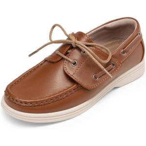 imageDREAM PAIRS Boys Dress Shoes Boat Shoes Slip on Loafers Casual School Shoes ToddlerLittle KidBig KidBrown