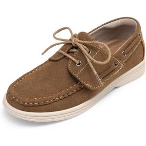 imageDREAM PAIRS Boys Dress Shoes Boat Shoes Slip on Loafers Casual School Shoes ToddlerLittle KidBig KidCamel